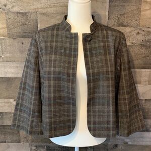 Tape Measure Plaid Jacket Size 6